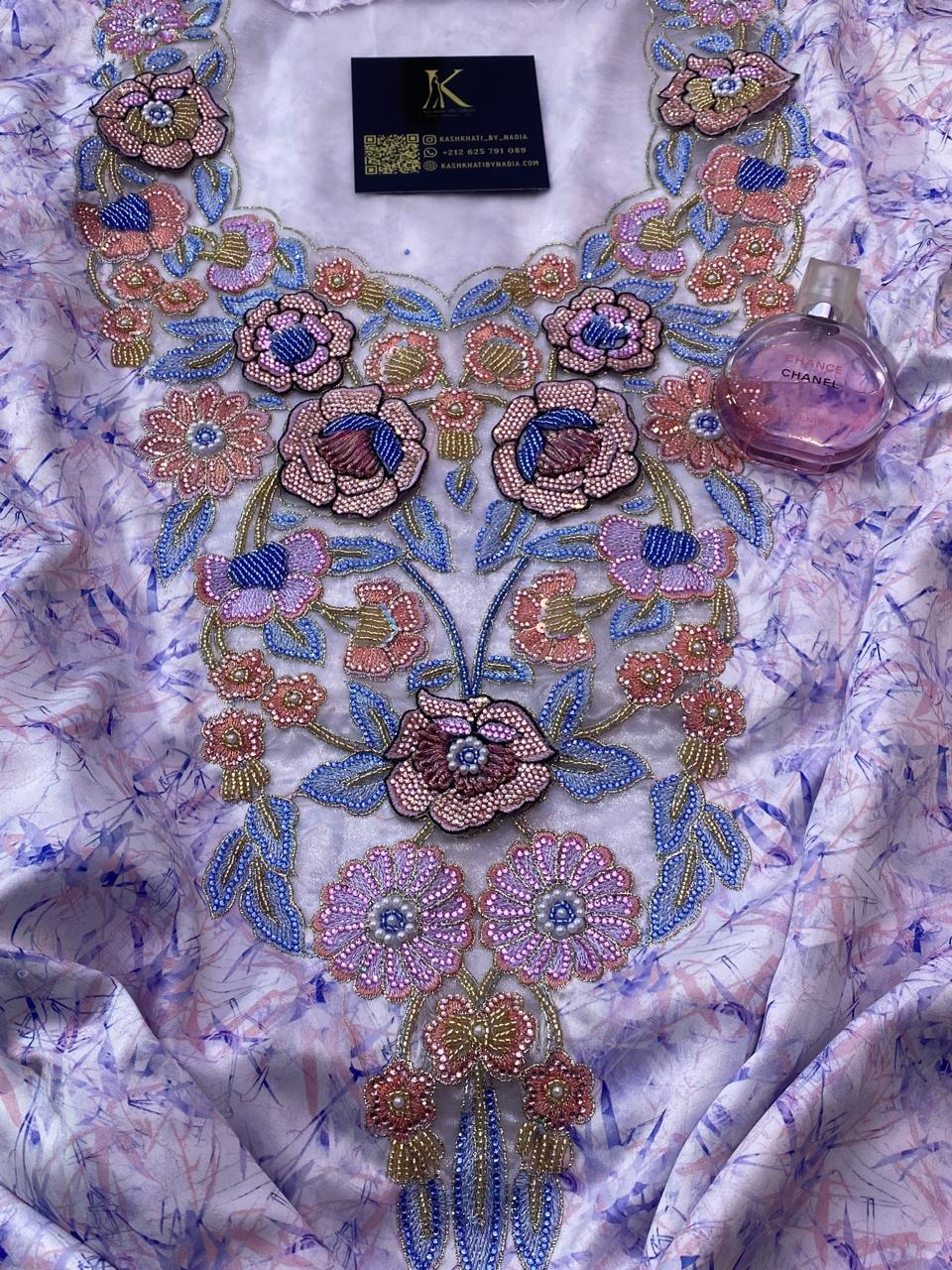 مخور حرير دجتال بالشال فصوص رقم 6🇦🇪